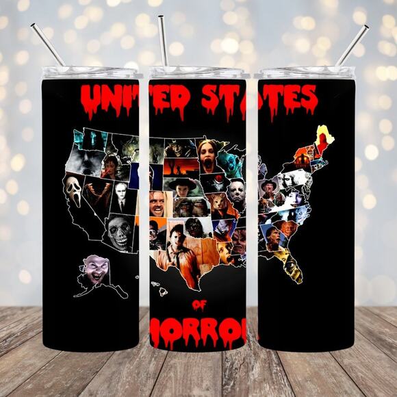 Horror 20oz Tumbler With Straw - Picture 1 of 2